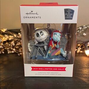 NIB UNOPENED Hallmark Jack Skellington and Sally Christmas Ornament